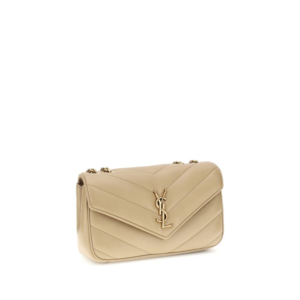 Saint Laurent LouLou schoudertas in beige lamsleer
