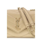 Saint Laurent LouLou schoudertas in beige lamsleer