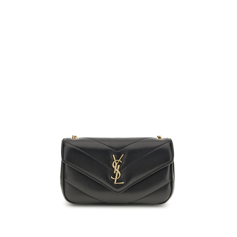 Saint Laurent LouLou schoudertas in zwart lamsleer