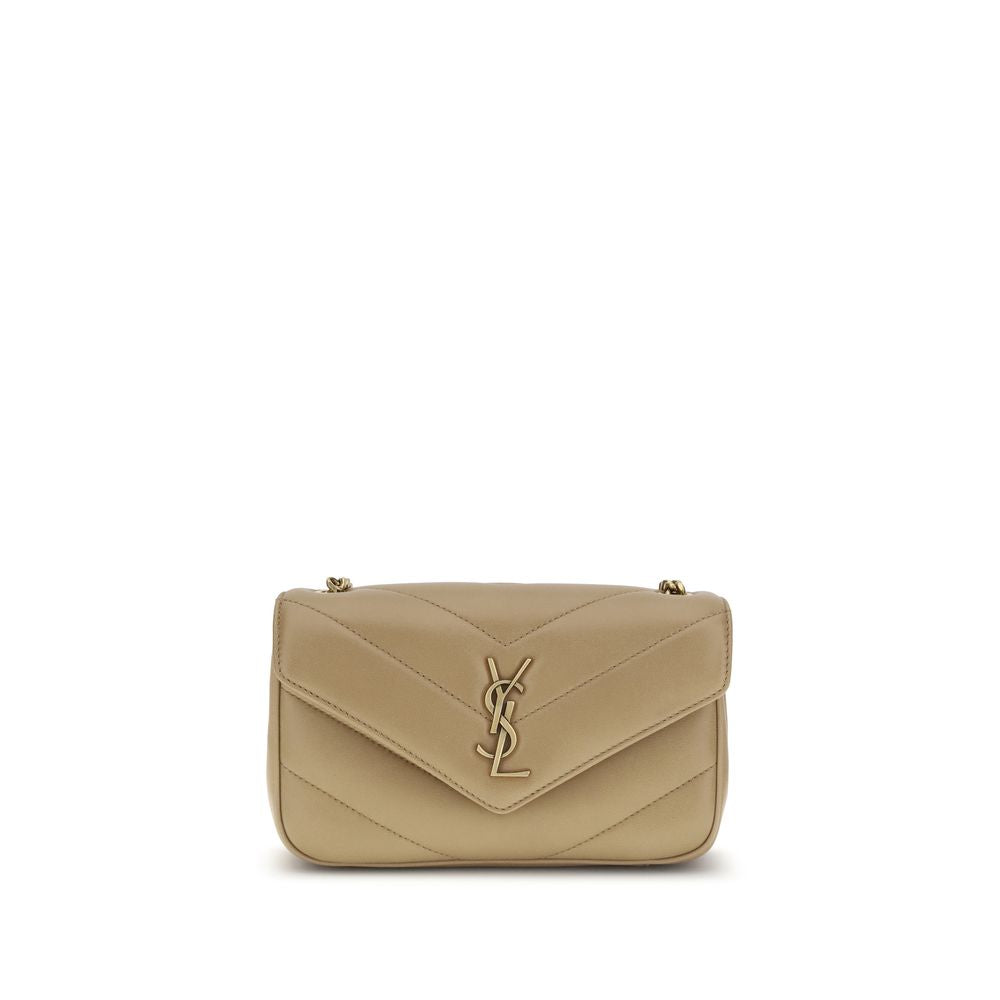 Saint Laurent LouLou schoudertas in beige lamsleer