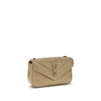 Saint Laurent LouLou schoudertas in beige lamsleer