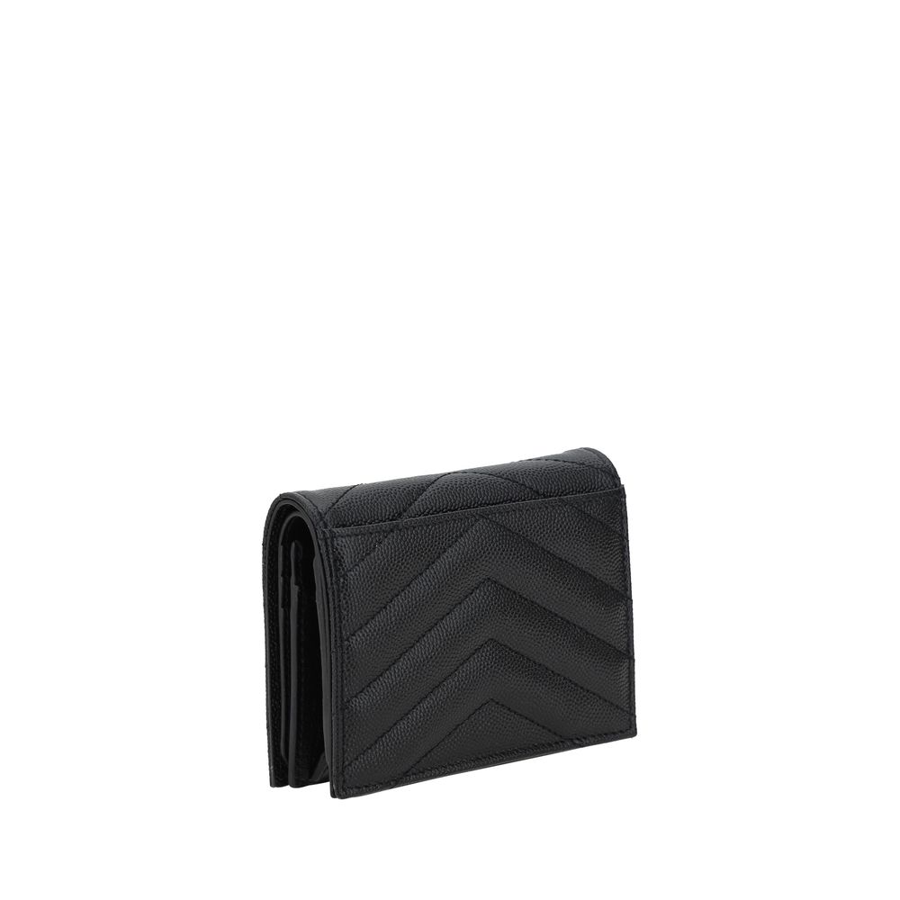 Saint Laurent Black Lamb Ovis Aries Aries Wallet Saint Laurent