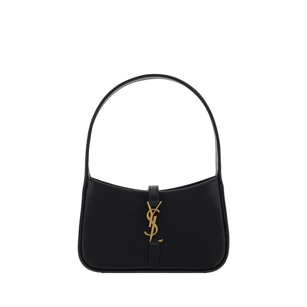 Saint Laurent mini hobo schoudertas in zwart kalfsleer
