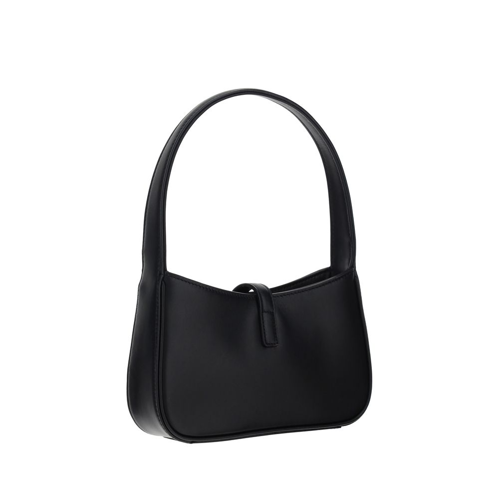 Saint Laurent mini hobo schoudertas in zwart kalfsleer