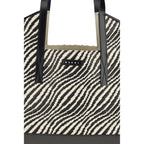 Marni schoudertas in zwart raffia-effect - Maranos