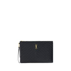 Saint Laurent pouch in zwart kalfsleer - Maranos