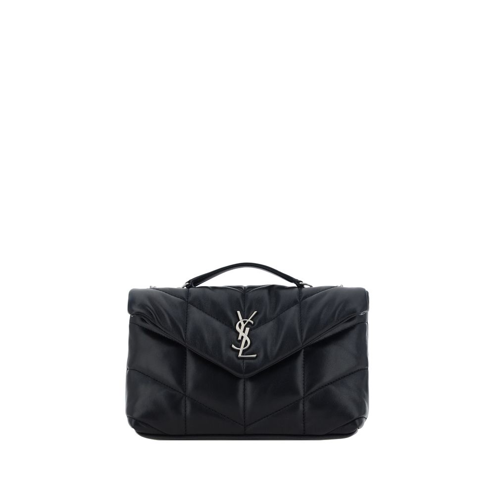 Saint Laurent mini schoudertas in zwart lamsleer - Maranos