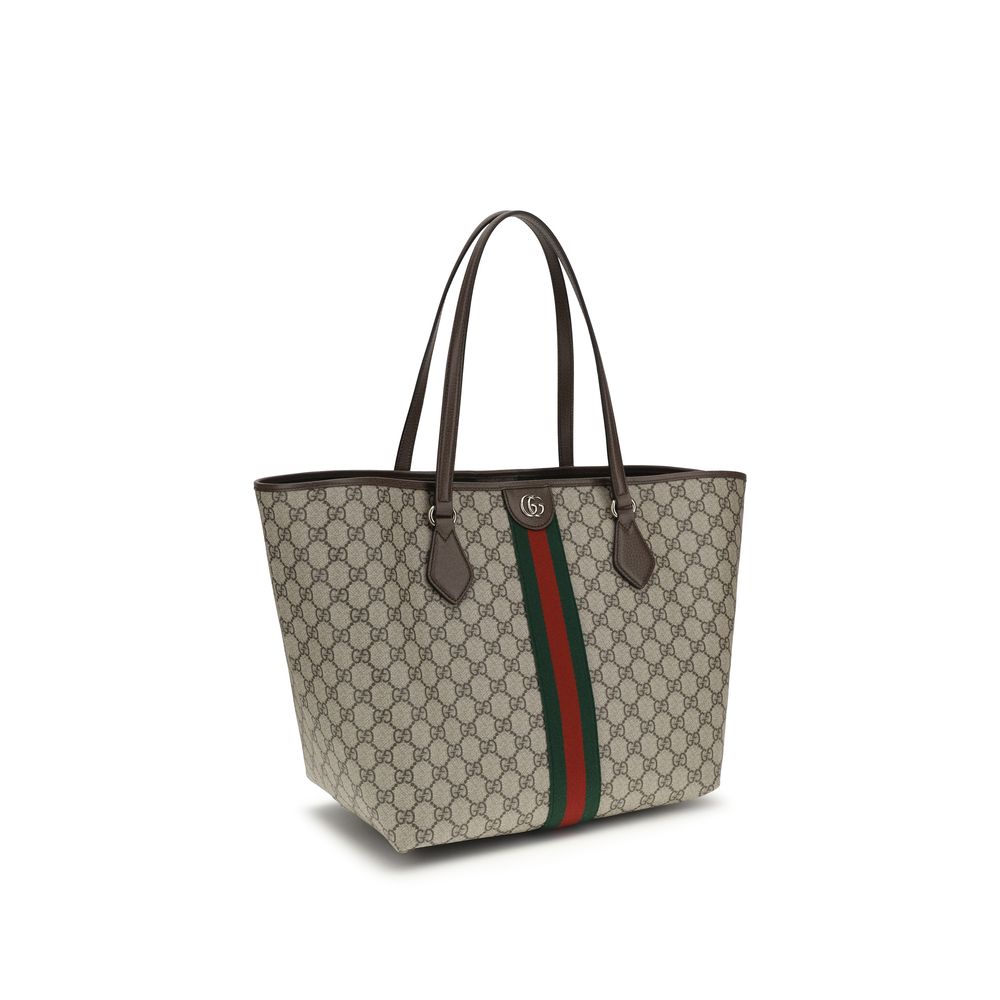Gucci Ophidia handtas in bruin met GG-monogram
