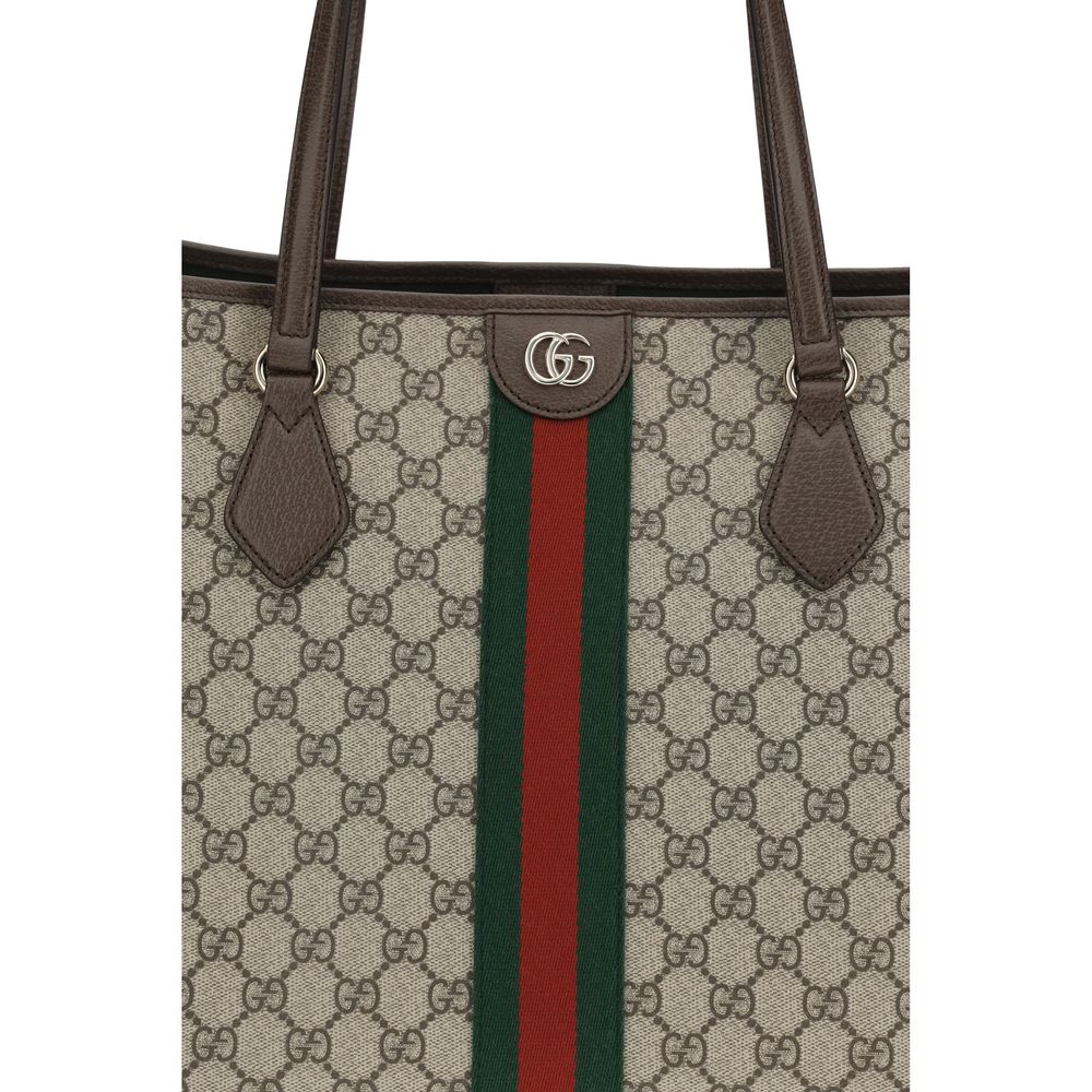 Gucci Ophidia handtas in bruin met GG-monogram
