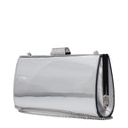 Jimmy Choo clutch van zilverkleurig leer Jimmy Choo