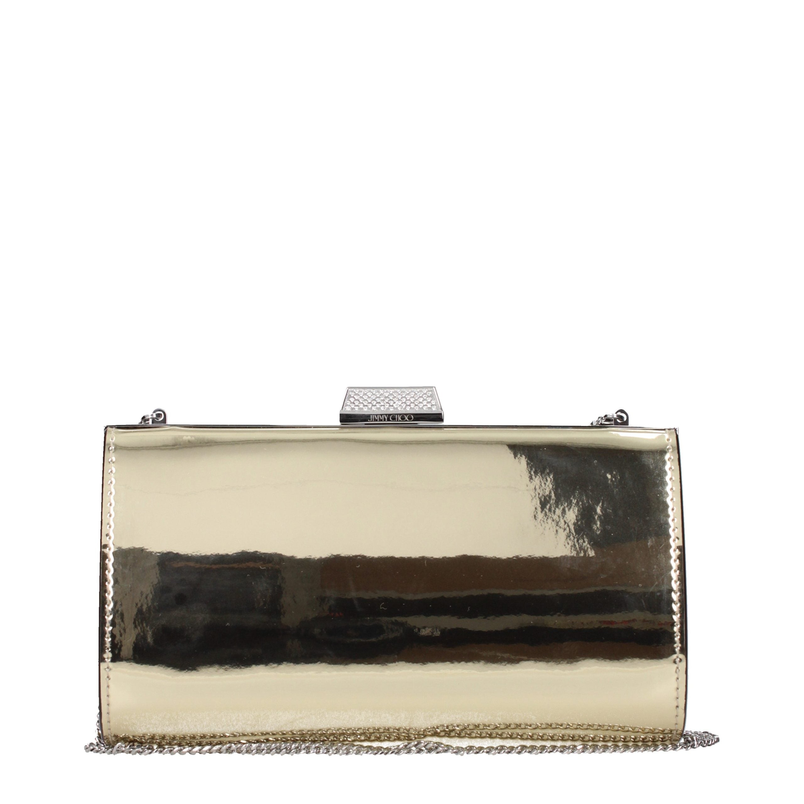 Jimmy Choo clutch van goudkleurig leer Jimmy Choo
