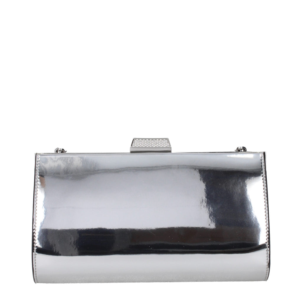 Jimmy Choo clutch van zilverkleurig leer Jimmy Choo