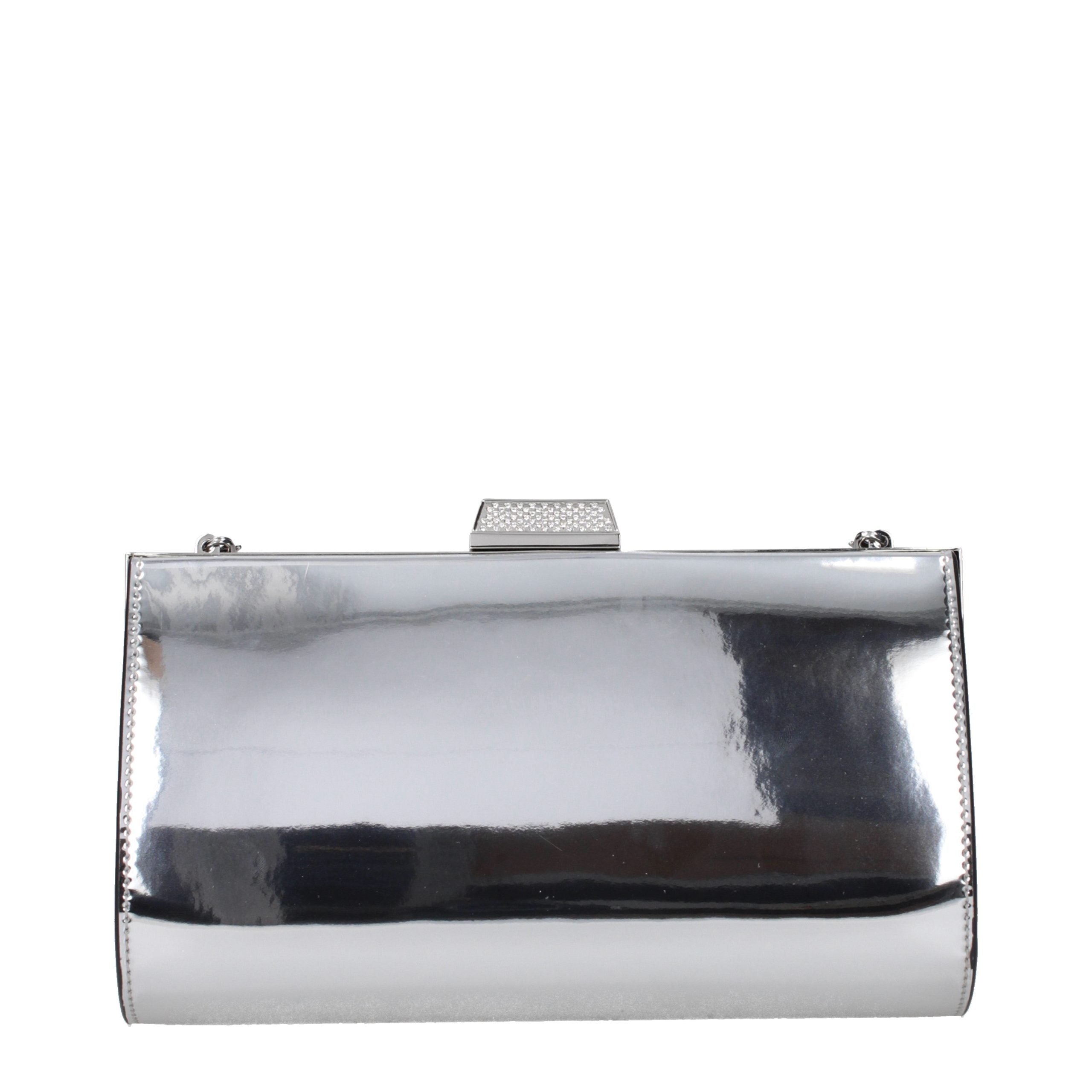 Jimmy Choo clutch van zilverkleurig leer Jimmy Choo