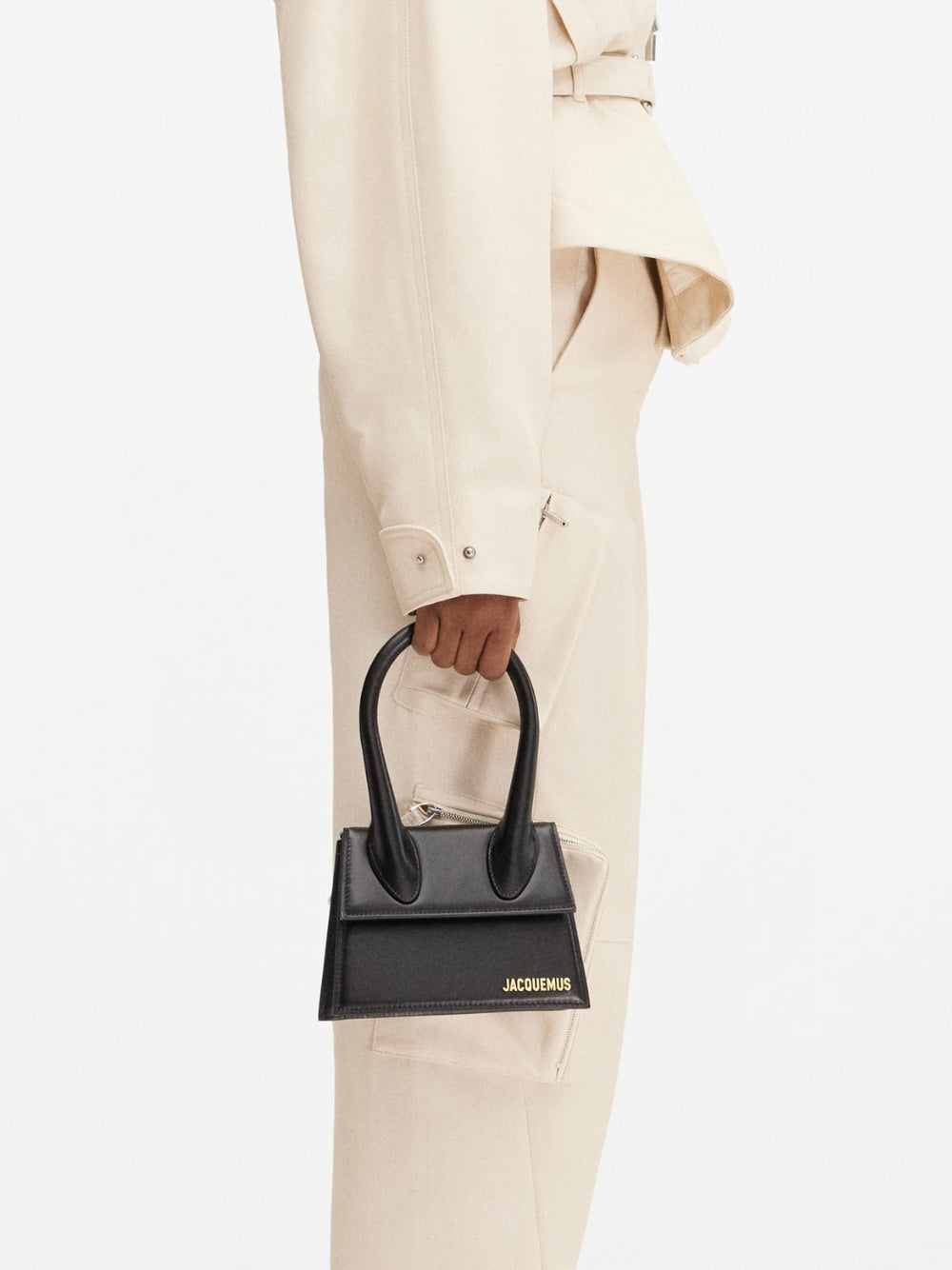 Jacquemus Black  leather Le Chiquito moyen bag Jacquemus