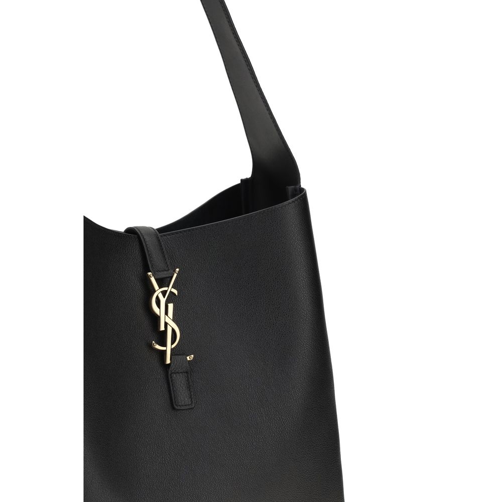 Saint Laurent Black Calf Leather Bos Taurus Shoulder Bag Saint Laurent