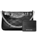 Michael Kors Black Canvas Clutch Bag Michael Kors