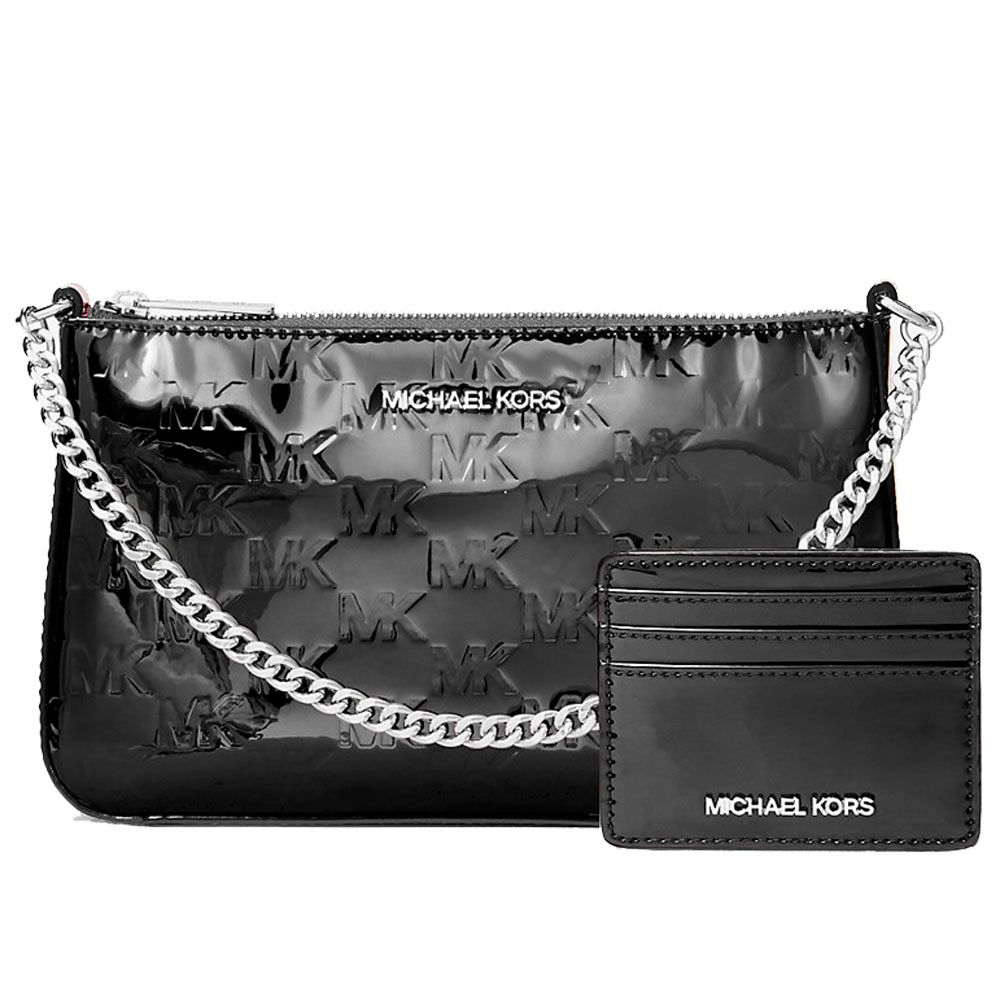 Michael Kors Black Canvas Clutch Bag Michael Kors