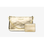 Michael Kors Gold Canvas Clutch Bag Michael Kors