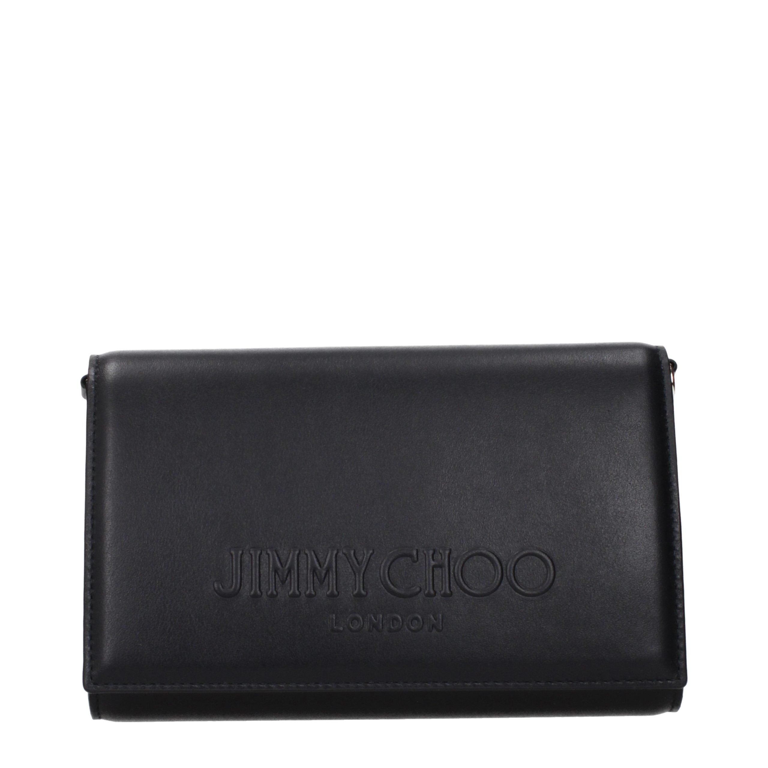 Jimmy Choo clutch in zwart leer Jimmy Choo