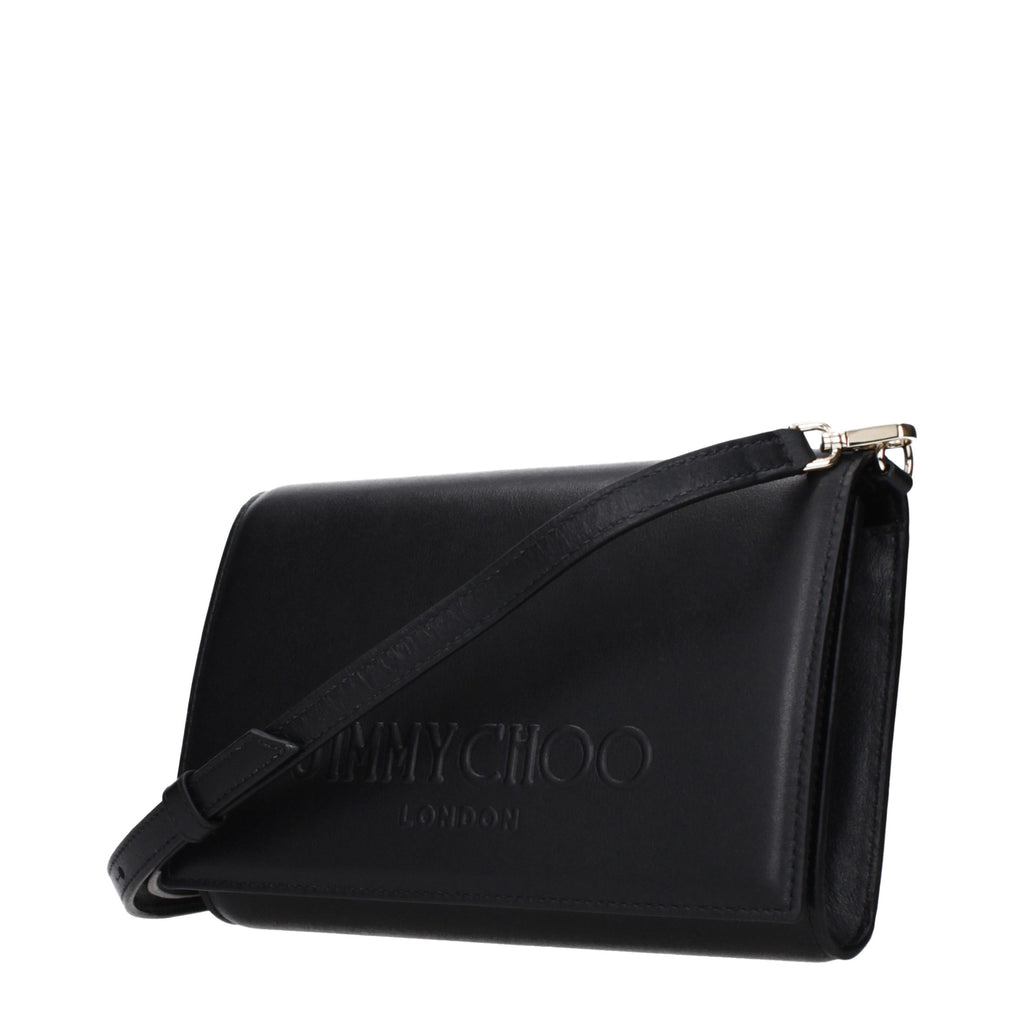 Jimmy Choo clutch in zwart leer Jimmy Choo