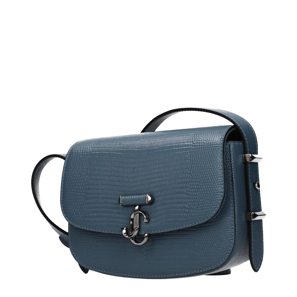 Jimmy Choo schoudertas in blauw leer Jimmy Choo