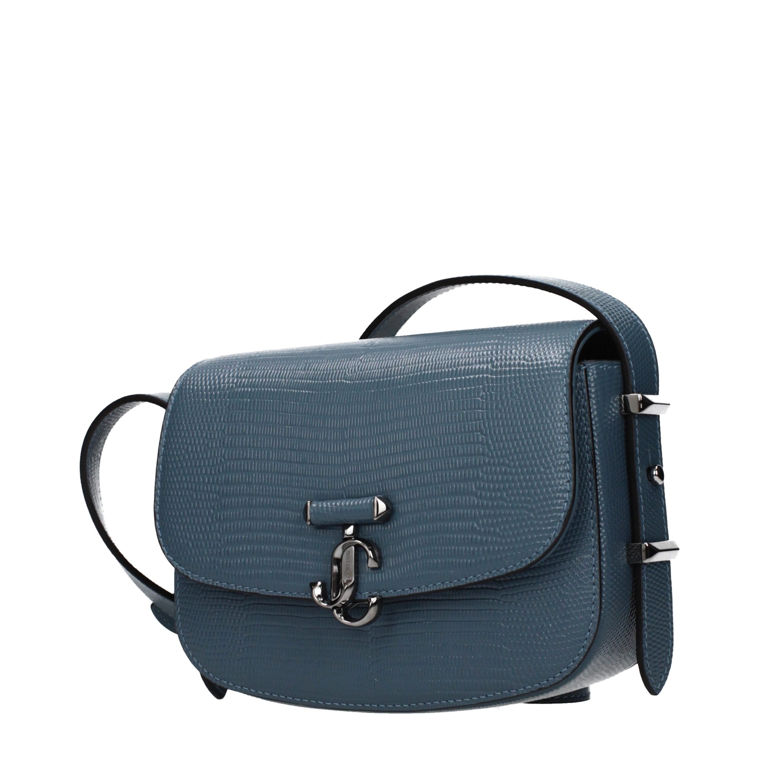 Jimmy Choo schoudertas in blauw leer Jimmy Choo