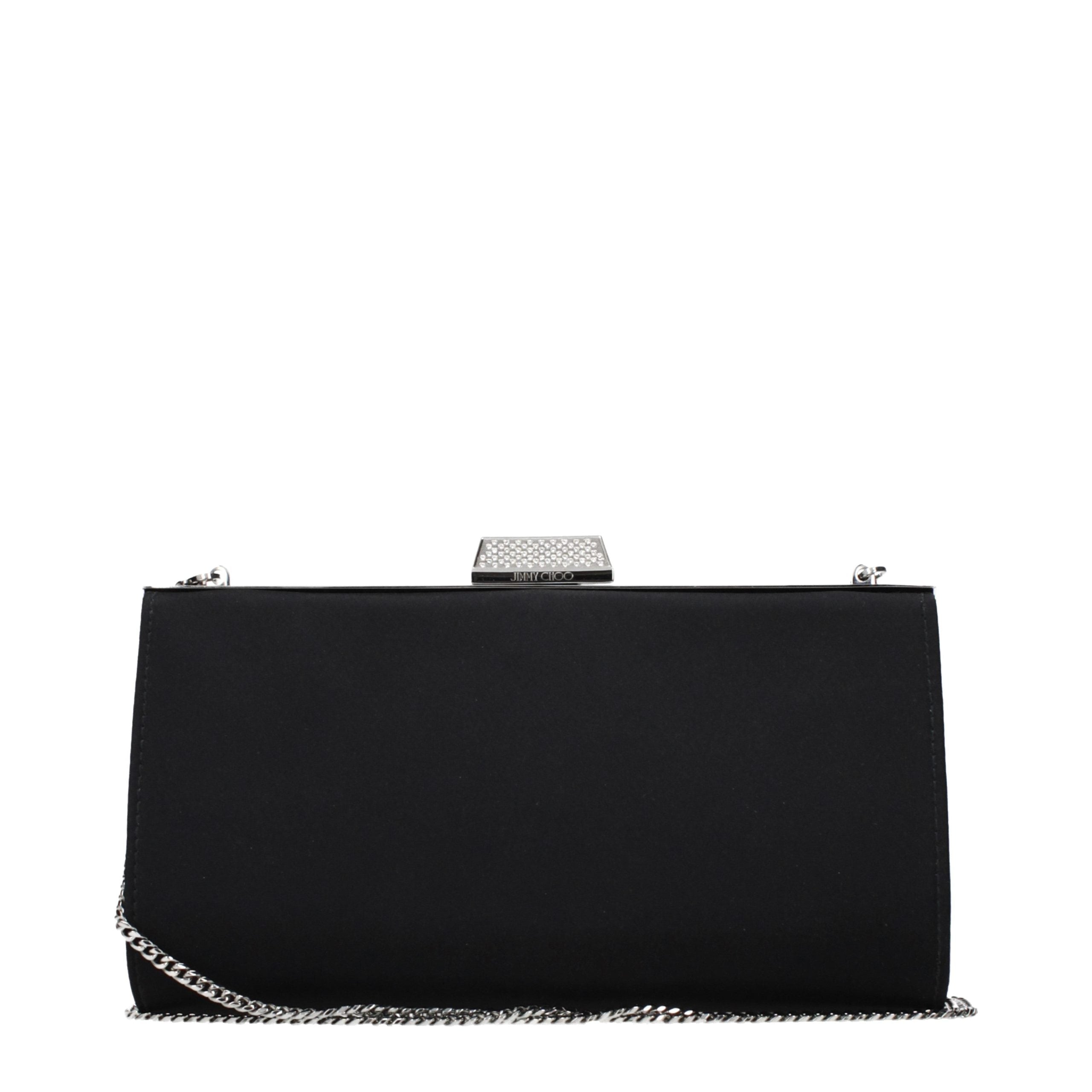 Jimmy Choo clutch in zwart satijn Jimmy Choo