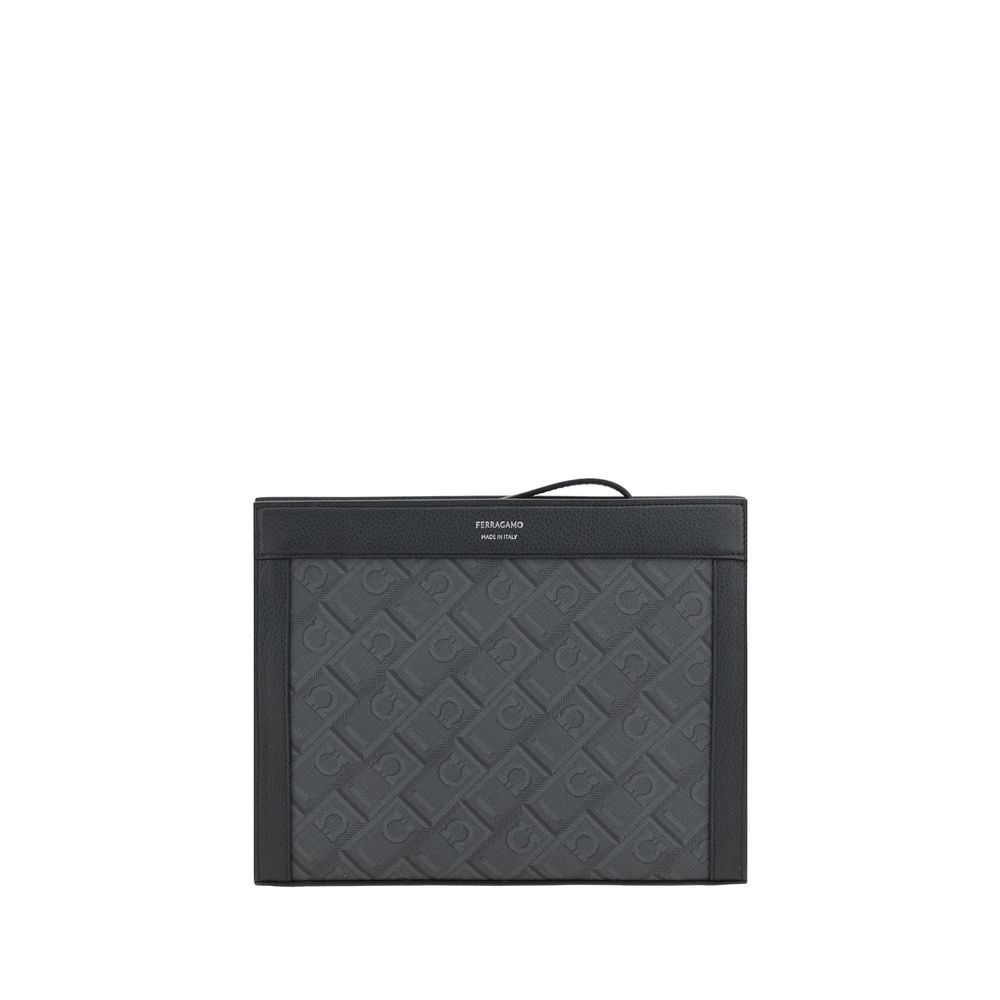 Ferragamo Black Polyethylene Clutch Bag Ferragamo