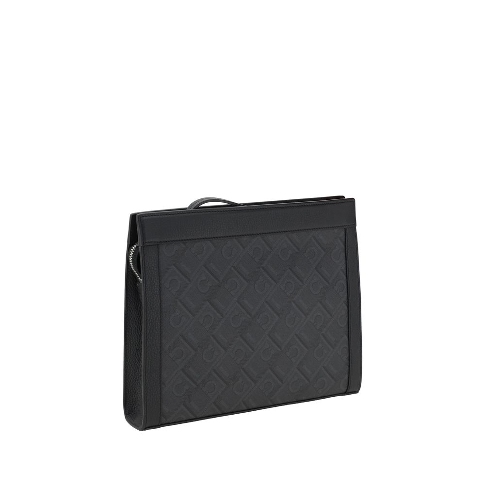 Ferragamo Black Polyethylene Clutch Bag Ferragamo