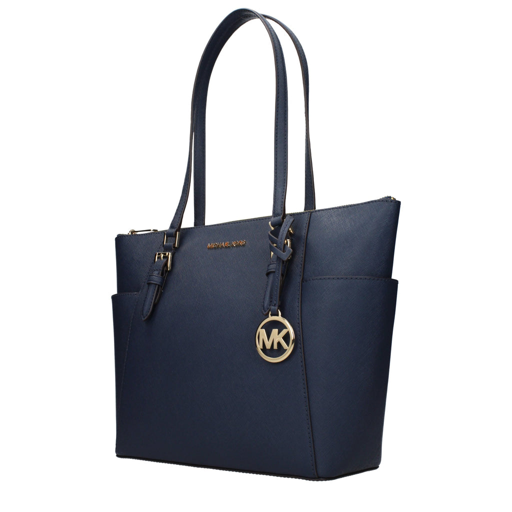 Michael Kors schoudertas in blauw leer Michael Kors