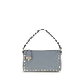 Valentino Garavani Blue Calf Leather Bos Taurus Shoulder Bag Valentino Garavani