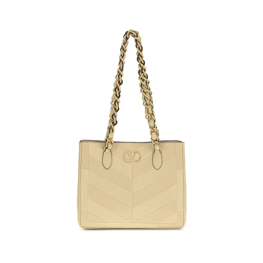 Valentino Garavani Gold Napa Leather / Calf Bos Taurus Shoulder Bag Valentino Garavani