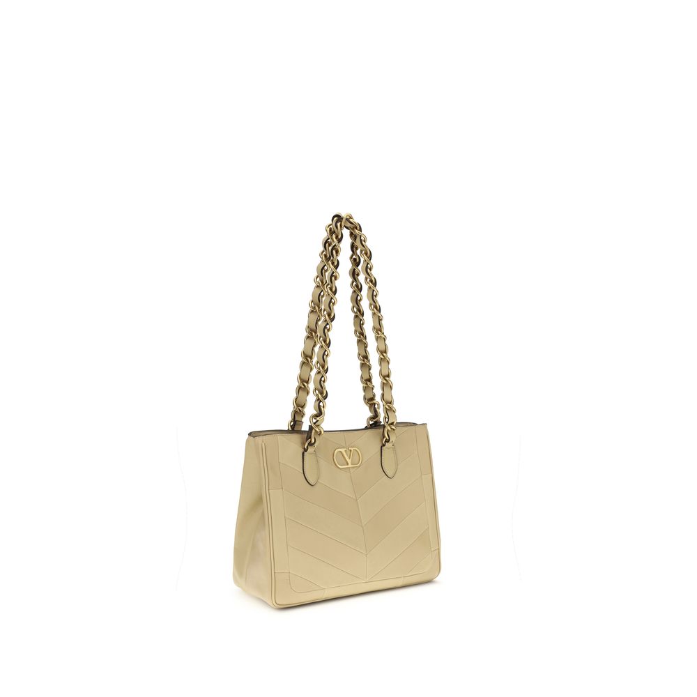 Valentino Garavani Gold Napa Leather / Calf Bos Taurus Shoulder Bag Valentino Garavani
