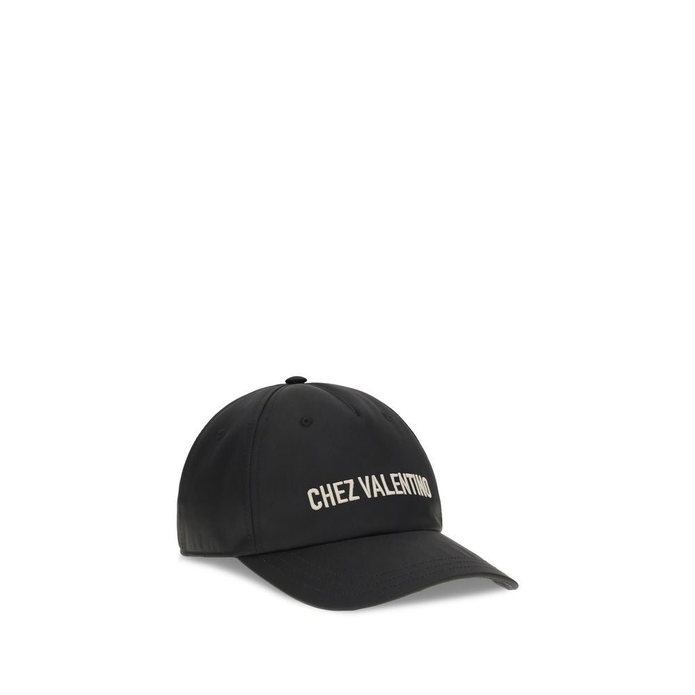 Valentino Garavani Black Cotton Cap (Baseball Hat) Valentino Garavani