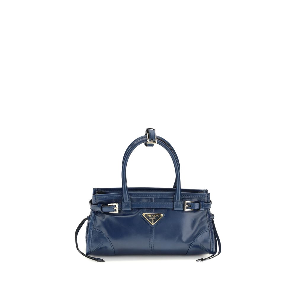 Prada Blue Calf Leather Bos Taurus Handbag Prada