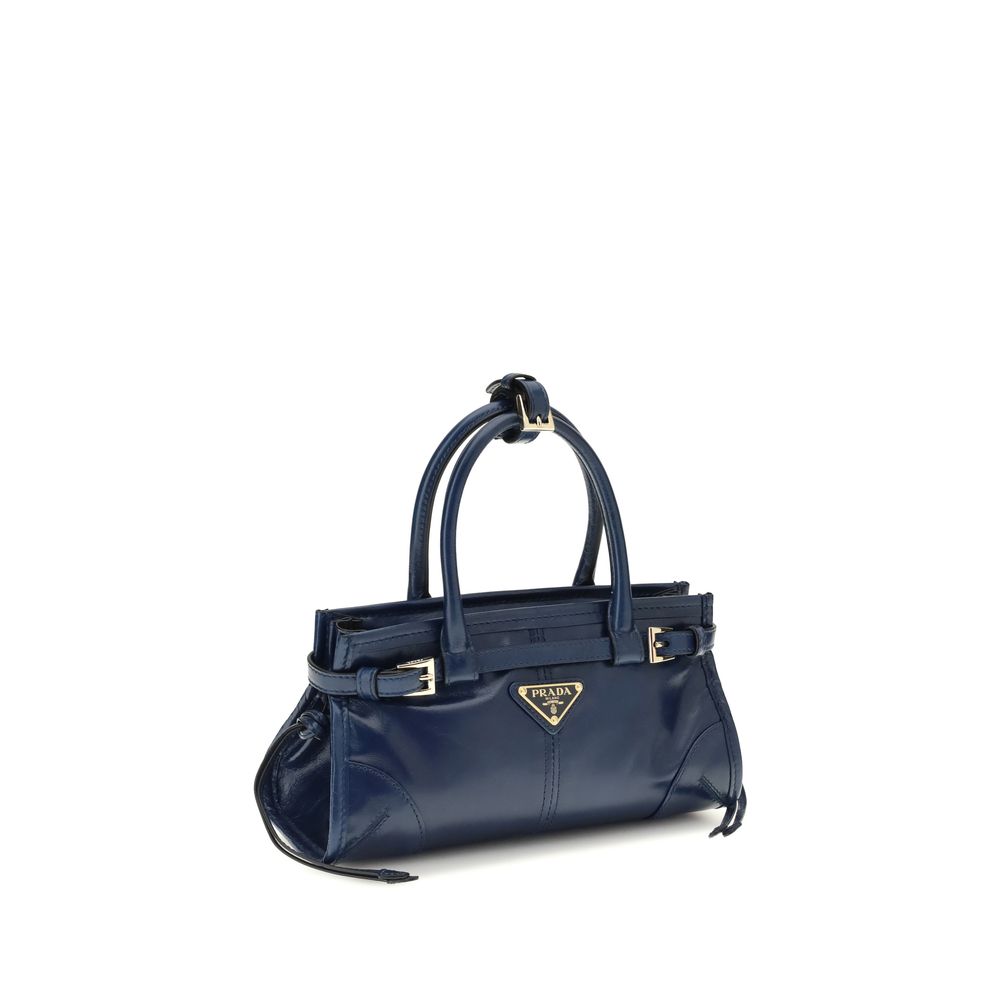 Prada Blue Calf Leather Bos Taurus Handbag Prada