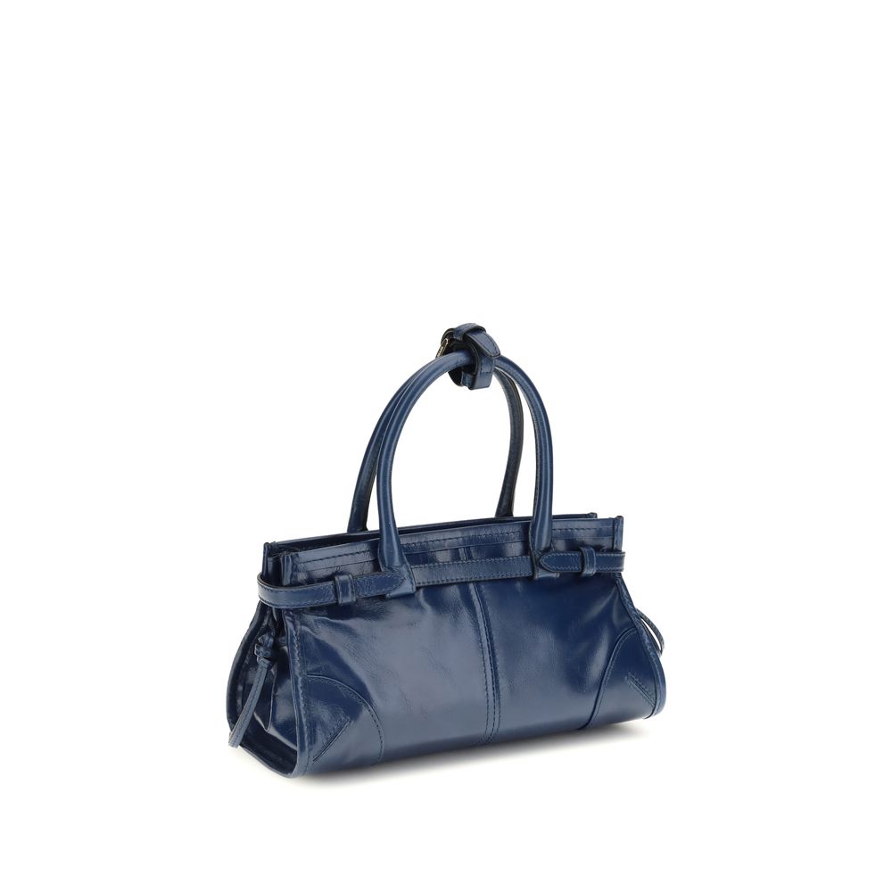 Prada Blue Calf Leather Bos Taurus Handbag Prada