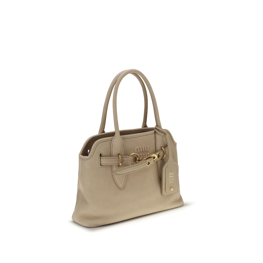 Miu Miu handtas van beige lamsleer Miu Miu