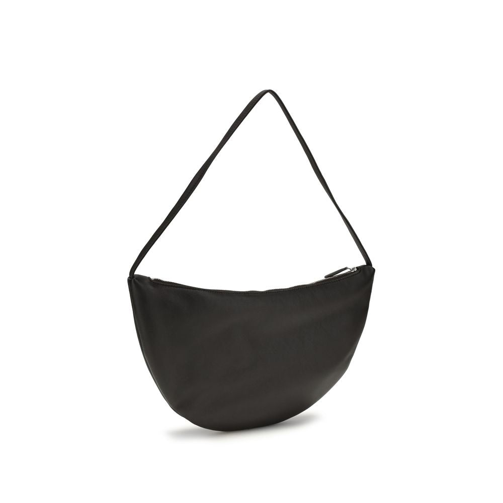 The Row Black Calf Leather Bos Taurus Shoulder Bag The Row