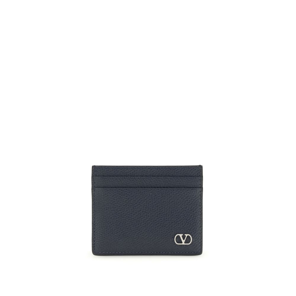 Valentino Garavani Blue Calf Leather Bos Taurus Wallet Valentino Garavani