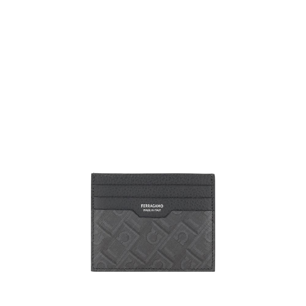 Ferragamo Gray Calf Leather Bos Taurus Wallet Ferragamo