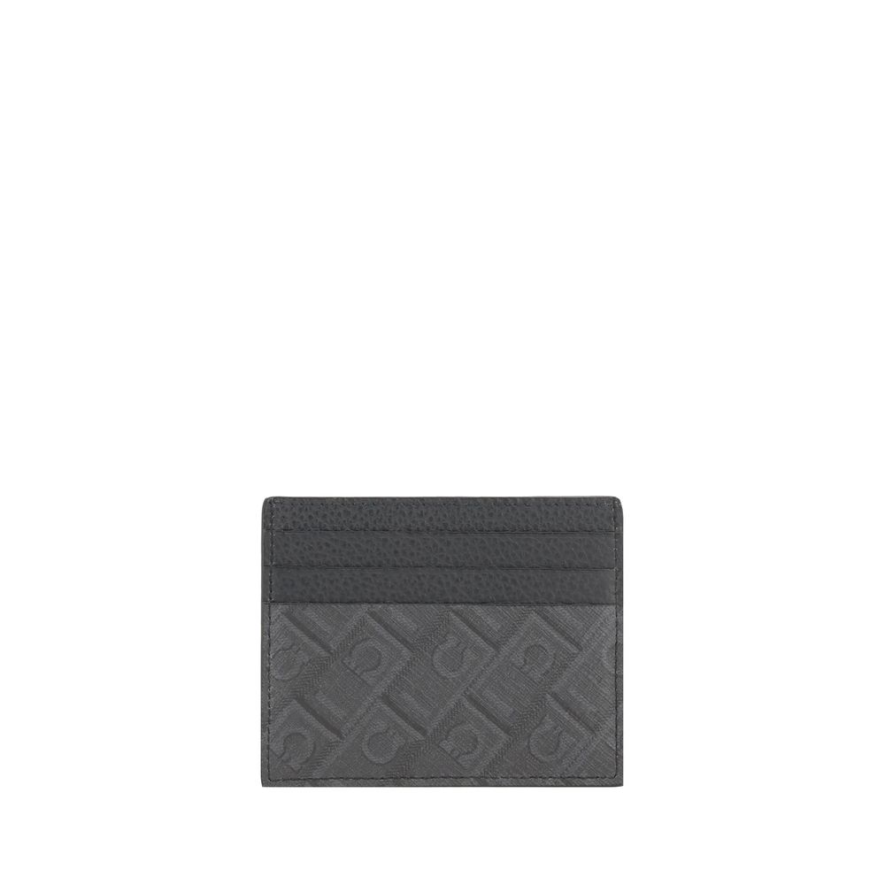 Ferragamo Gray Calf Leather Bos Taurus Wallet Ferragamo