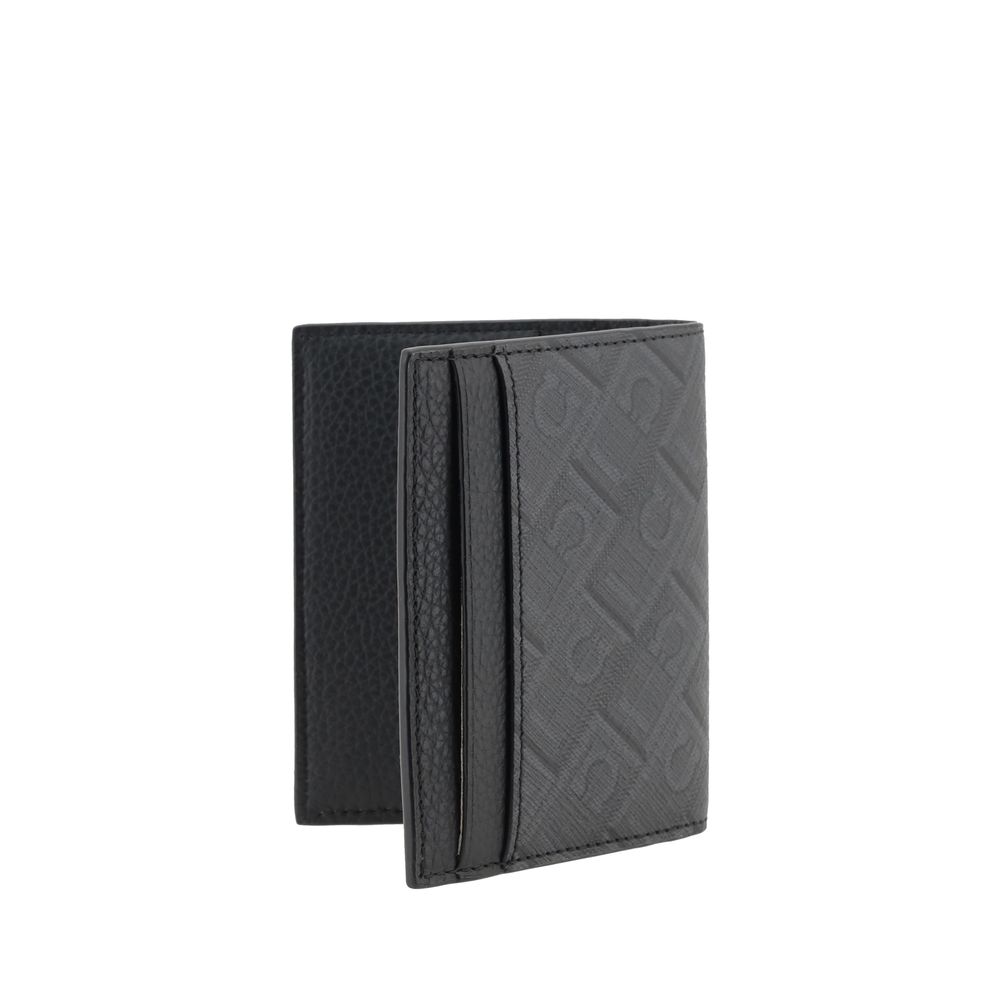 Ferragamo Black Calf Leather Bos Taurus Wallet Ferragamo