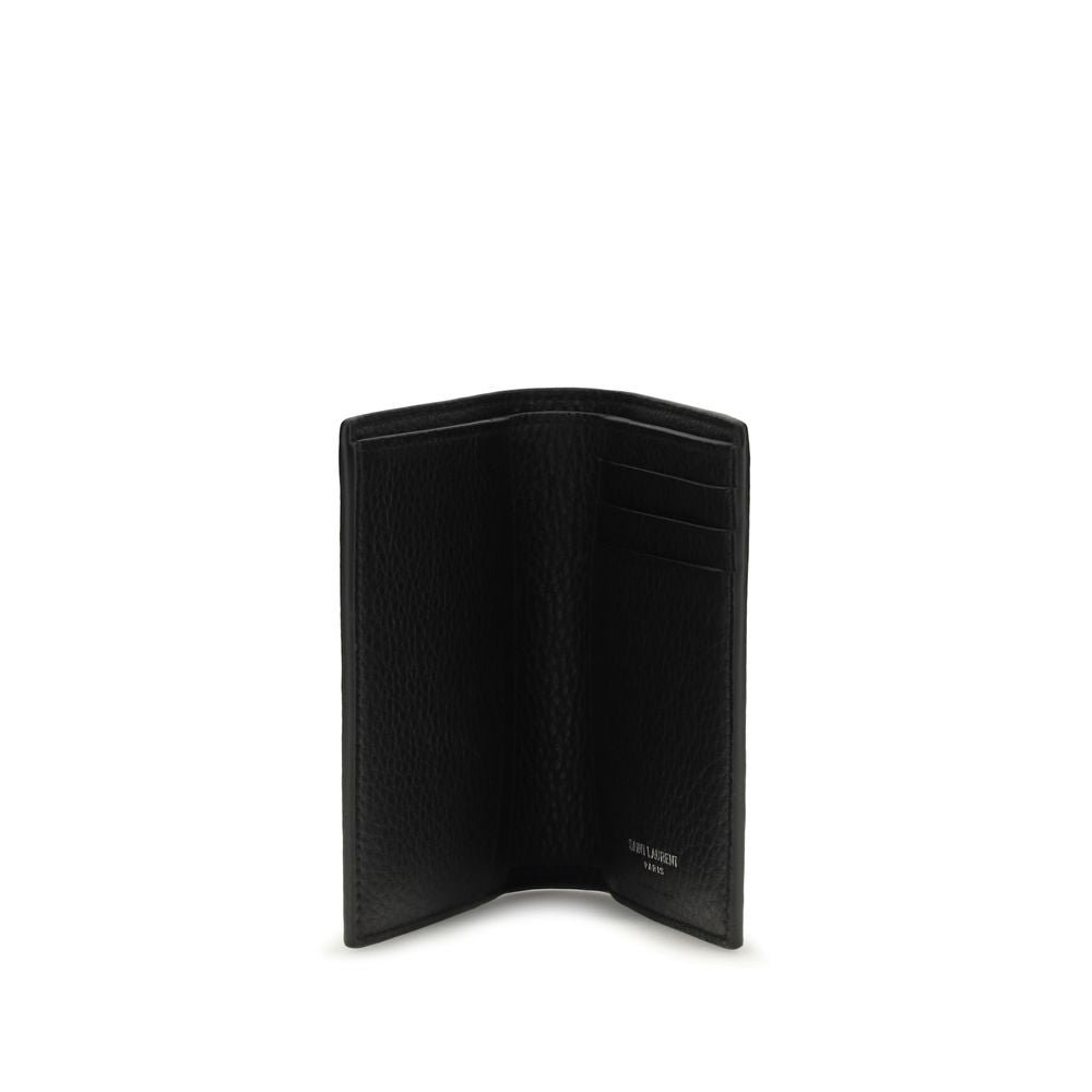 Saint Laurent kaarthouder van zwart kalfsleer Saint Laurent