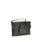 Fendi Black Calf Leather Bos Taurus Shoulder Bag Fendi