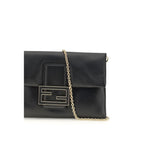 Fendi Black Calf Leather Bos Taurus Shoulder Bag Fendi