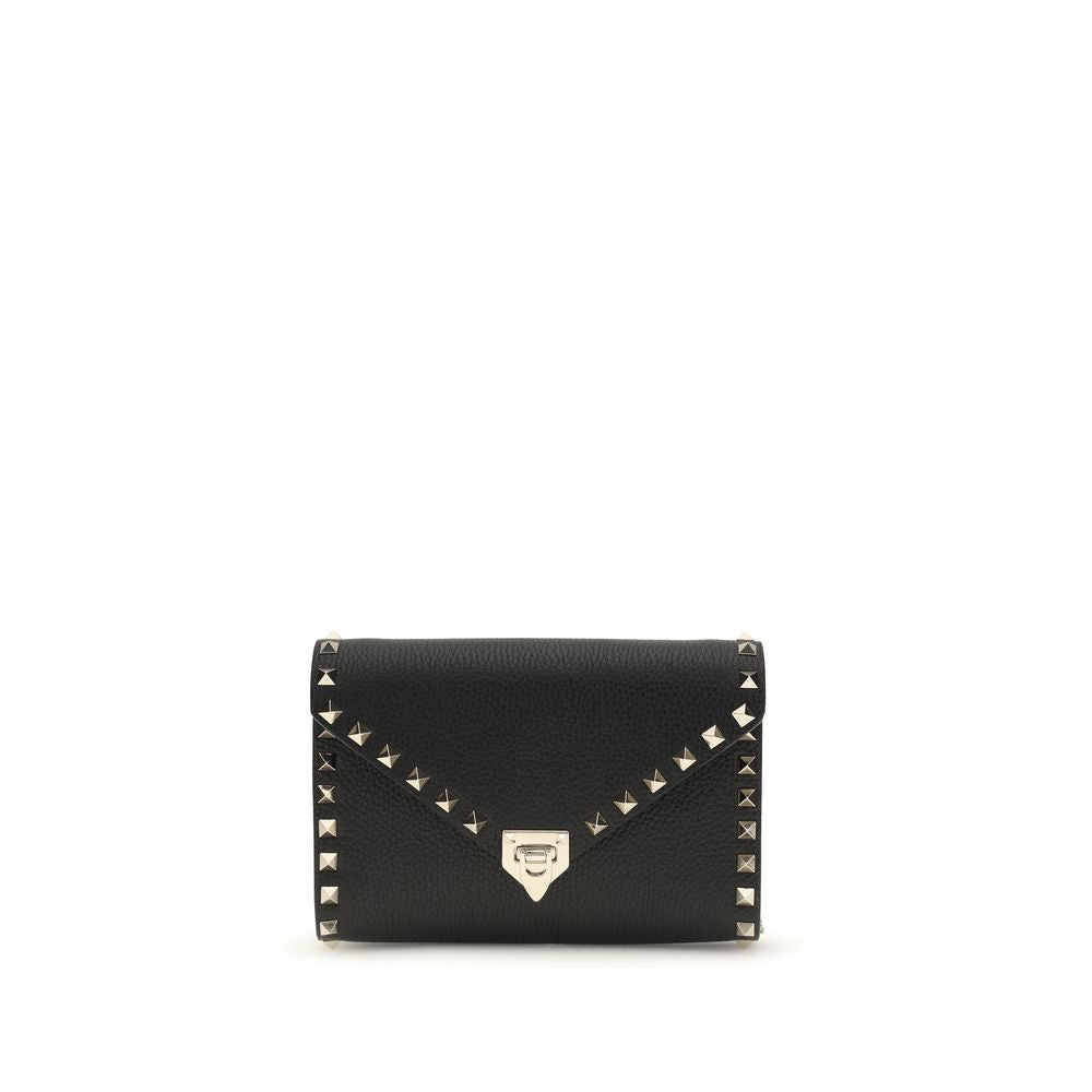 Valentino Garavani Black Calf Leather Bos Taurus Wallet Valentino Garavani