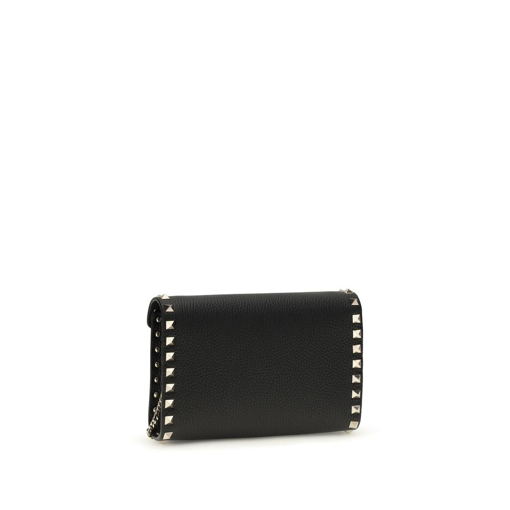 Valentino Garavani Black Calf Leather Bos Taurus Wallet Valentino Garavani