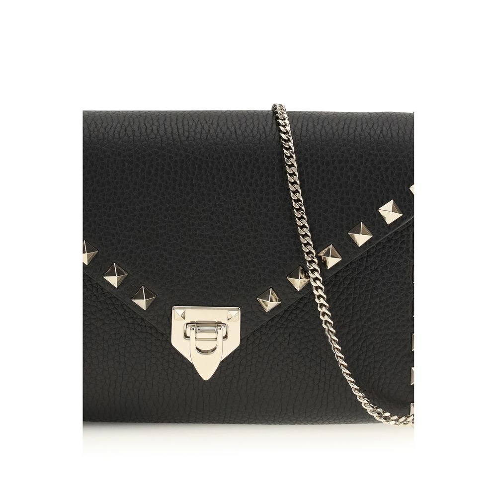 Valentino Garavani Black Calf Leather Bos Taurus Wallet Valentino Garavani