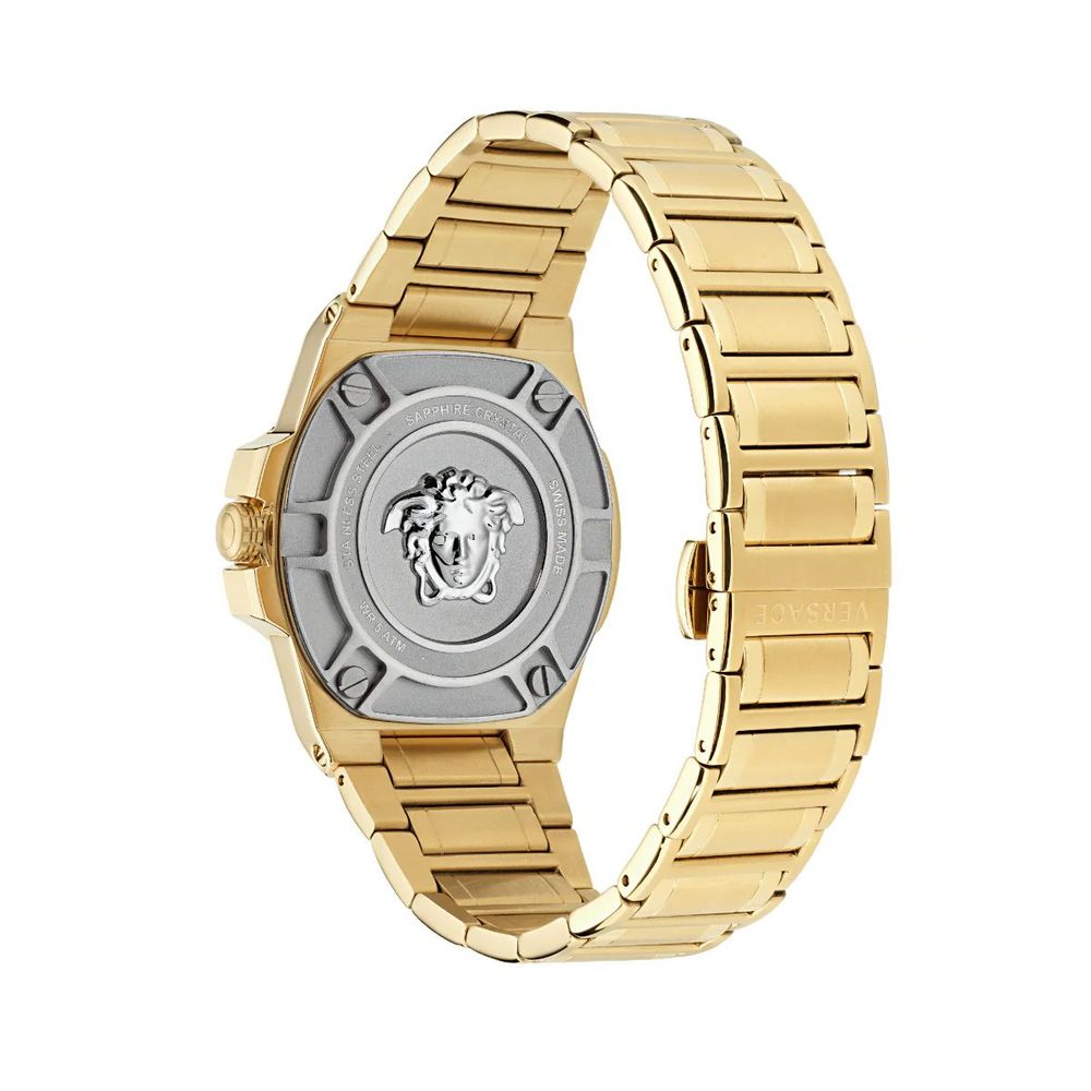 Versace Gold Stainless Steel Dress Watch Versace
